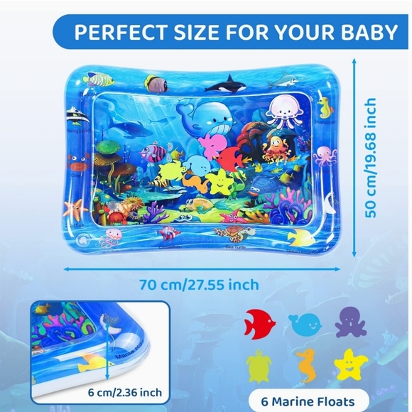2for1*🔥 Tummy Time Mat Inflatable Baby Water Playmat Activity Sensory Toys Baby - Picture 4 of 5